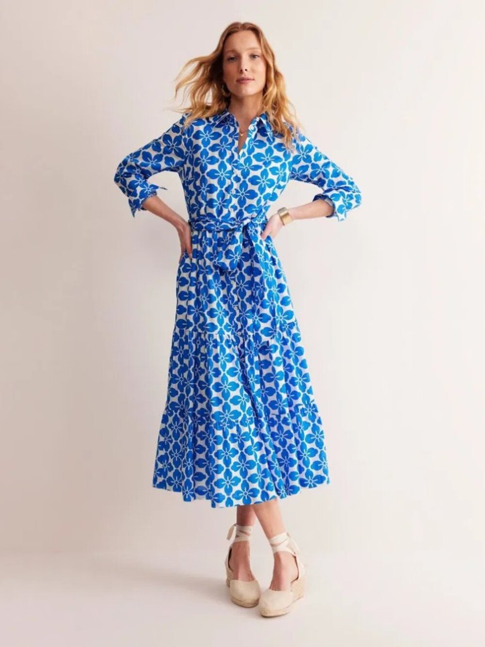 NWT Boden Flo Cotton Midi Shirtdress Sz 2 - Picture 5 of 6